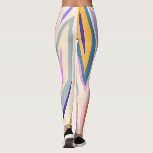 Leggings Art d'été : Motif de collage créatif (Dos)