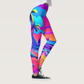 Leggings Art du coucher de soleil sur la plage de Neon (Droite)