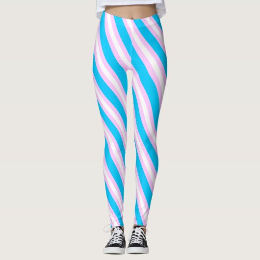 Leggings Art du drapeau trans (Devant)