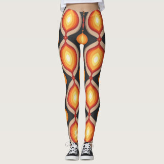 Leggings Art du milieu du siècle : arrière - plan géométriq