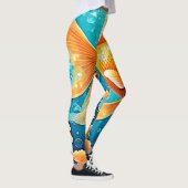 Leggings Art du poisson rouge sous-marin (Droite)
