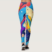 Leggings Art du rythme cosmique (Dos)
