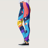 Leggings Art du rythme cosmique (Gauche)