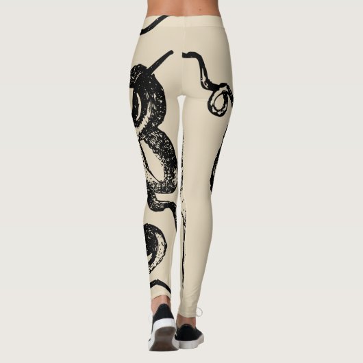 Leggings Art effrayant de steampunk de Kraken (Dos)