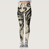 Leggings Art effrayant de steampunk de Kraken (Devant)