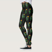 Leggings Art Égyptien Avec Jambes De Fleur Lotus (Gauche)
