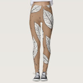 Leggings Art feuille Boho (Devant)
