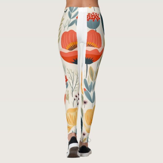 Leggings Art Fleur Coloré (Dos)