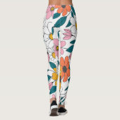 Leggings art floral coloré (Dos)