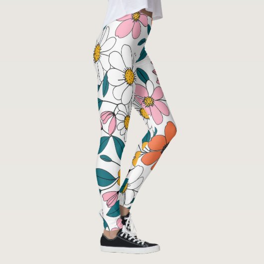 Leggings art floral coloré (Droite)