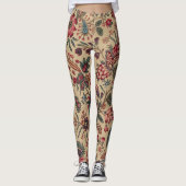 Leggings Art floral de la tapisserie (Devant)