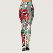 Leggings Art floral de Noël (Dos)