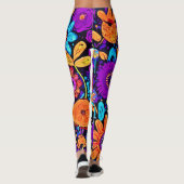 Leggings Art Floral éffrayant (Dos)