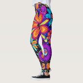 Leggings Art Floral éffrayant (Gauche)