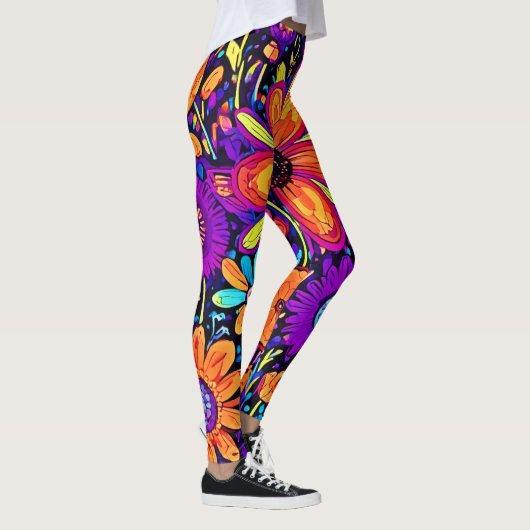 Leggings Art Floral éffrayant (Droite)