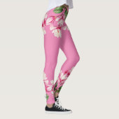Leggings Art Floral simple rose élégant (Droite)
