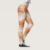 Leggings Art fluide accentué d'or - Marbre de Sienne (Droite)