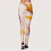 Leggings Art fluide : texture abstraite irisée. (Dos)
