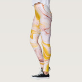 Leggings Art fluide : texture abstraite irisée. (Gauche)