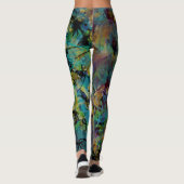 Leggings Art fol griffonné et éclaboussé multicolore (Dos)