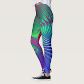 Leggings Art fractal - SPIRALE DE PUISSANCE EXPLOSIVE (Gauche)