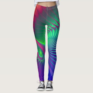 Leggings Art fractal - SPIRALE DU POUVOIR DE SORTE
