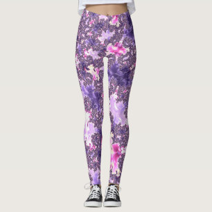 Leggings Art fractal spirale pastel funky bohème délirant