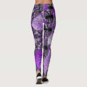 Leggings Art fractal violet monochrome (Dos)