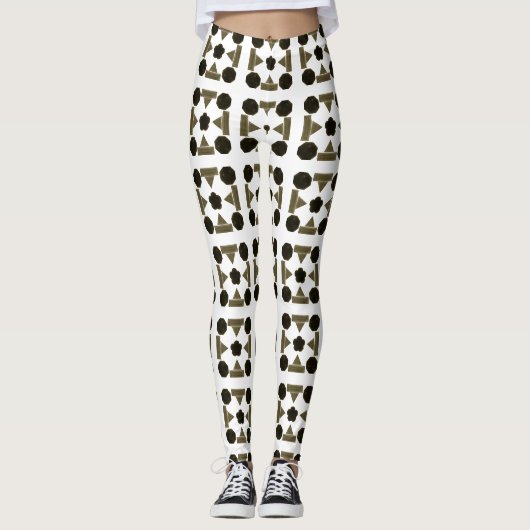 Leggings Art géométrique diamant (Devant)