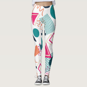 Leggings Art géométrique écotique Memphis