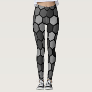 Leggings Art géométrique hexagonal simple et moderne