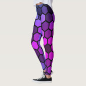 Leggings Art géométrique hexagonal simple et moderne (Gauche)