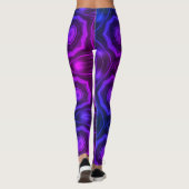 Leggings Art géométrique moderne pattes violettes roses cha (Dos)