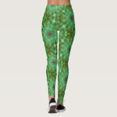 Leggings Art géométrique moderne Peacock Vert (Dos)