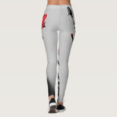 Leggings Art gris Fleur Rouge (Dos)