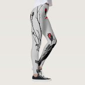 Leggings Art gris Fleur Rouge (Droite)