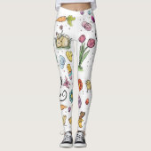 Leggings Art heureux de Pâques (Devant)