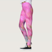 Leggings Art impressionniste rose vif (Gauche)