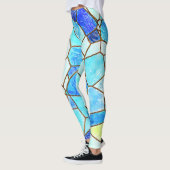 Leggings art imprimé coloré et unique pour les fem (Gauche)