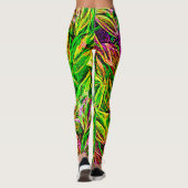 Leggings Art Jardin feuille texturé (Dos)