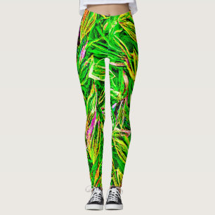 Leggings Art Jardin feuille texturé