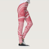 Leggings Art marbré : Elégance Abstraite rouge. (Droite)