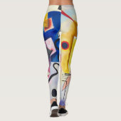 Leggings Art moderne Abstrait Kandinsky Jaune Rouge Bleu (Dos)