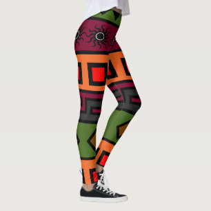 Leggings Art moderne contemporain motif africain