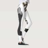 Leggings Art moderne Elegant Blanc Noir Or (Droite)