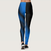 Leggings art motif abstrait bleu (Dos)