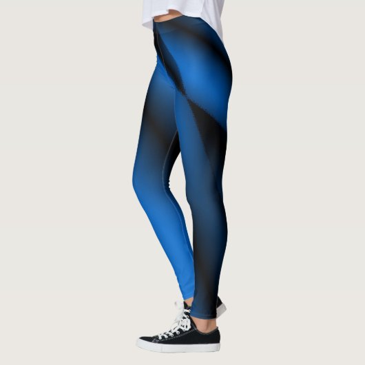 Leggings art motif abstrait bleu (Gauche)