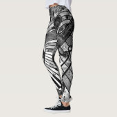 Leggings Art musical Abstrait - Textures mixtes en niveaux  (Gauche)