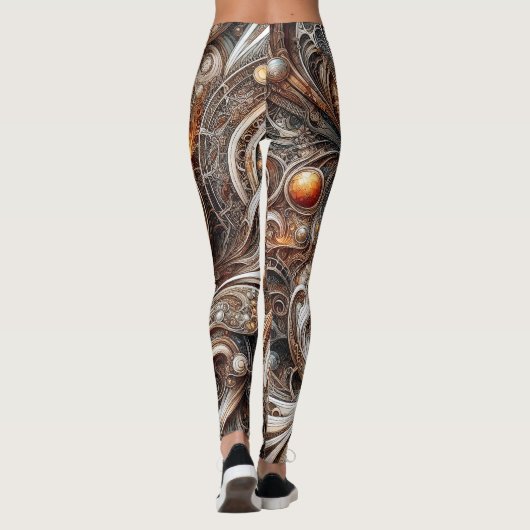 Leggings Art nouveau Abstrait (Dos)