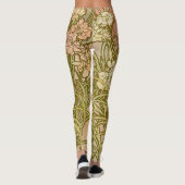 Leggings Art Nouveau Alfonse Mucha fleurs d'oeillets floral (Dos)